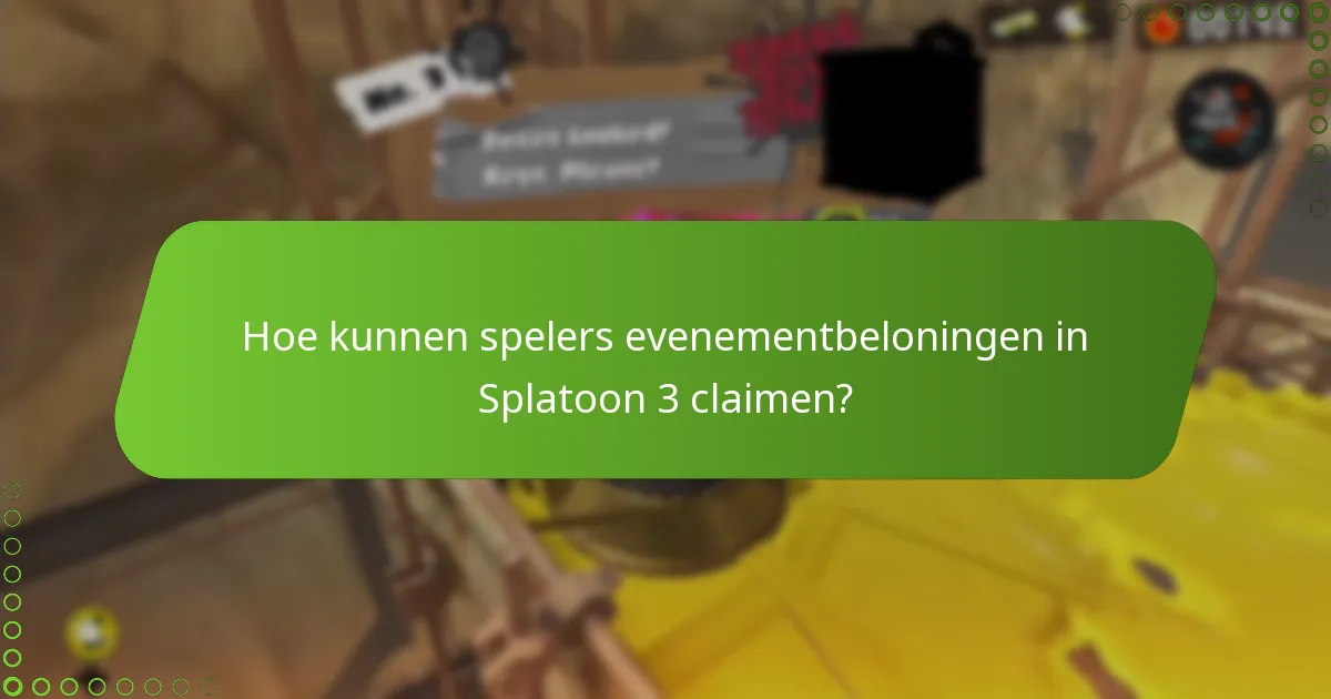 Hoe kunnen spelers evenementbeloningen in Splatoon 3 claimen?