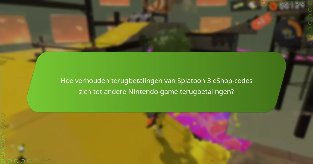 Wat zijn de voorwaarden en bepalingen voor terugbetalingen van Splatoon 3 eShop-codes?