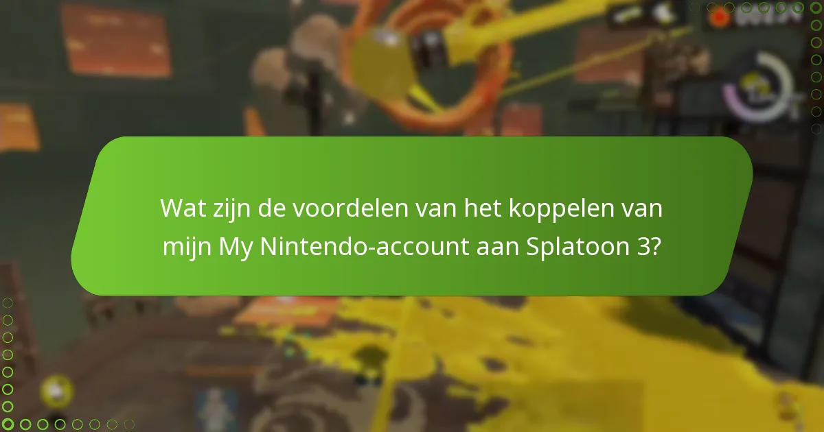Hoe verhoudt het koppelen van mijn My Nintendo-account aan Splatoon 3 zich tot andere Nintendo-games?
